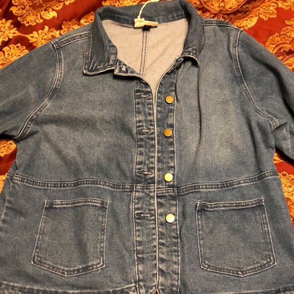 BRAND NEW Gauze Denim Blazer Jacket - XL - Picture 4 of 6